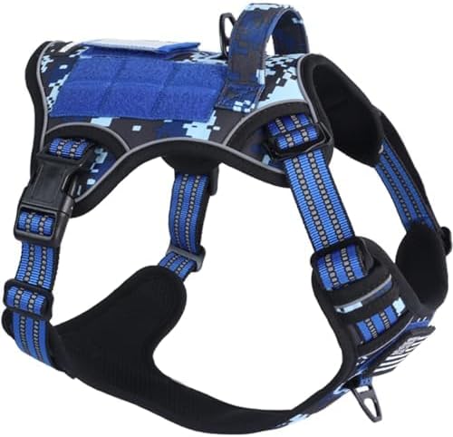 BUMBIN Tactical Dog Harness for Small Dogs No Pull, Famous TIK Tok No Pull Puppy Harness, Fit Smart