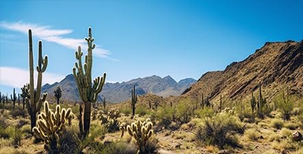 Reptile Habitat Background, Retro Desert Oasis Cactus Terrarium Background 30X12 in Background with