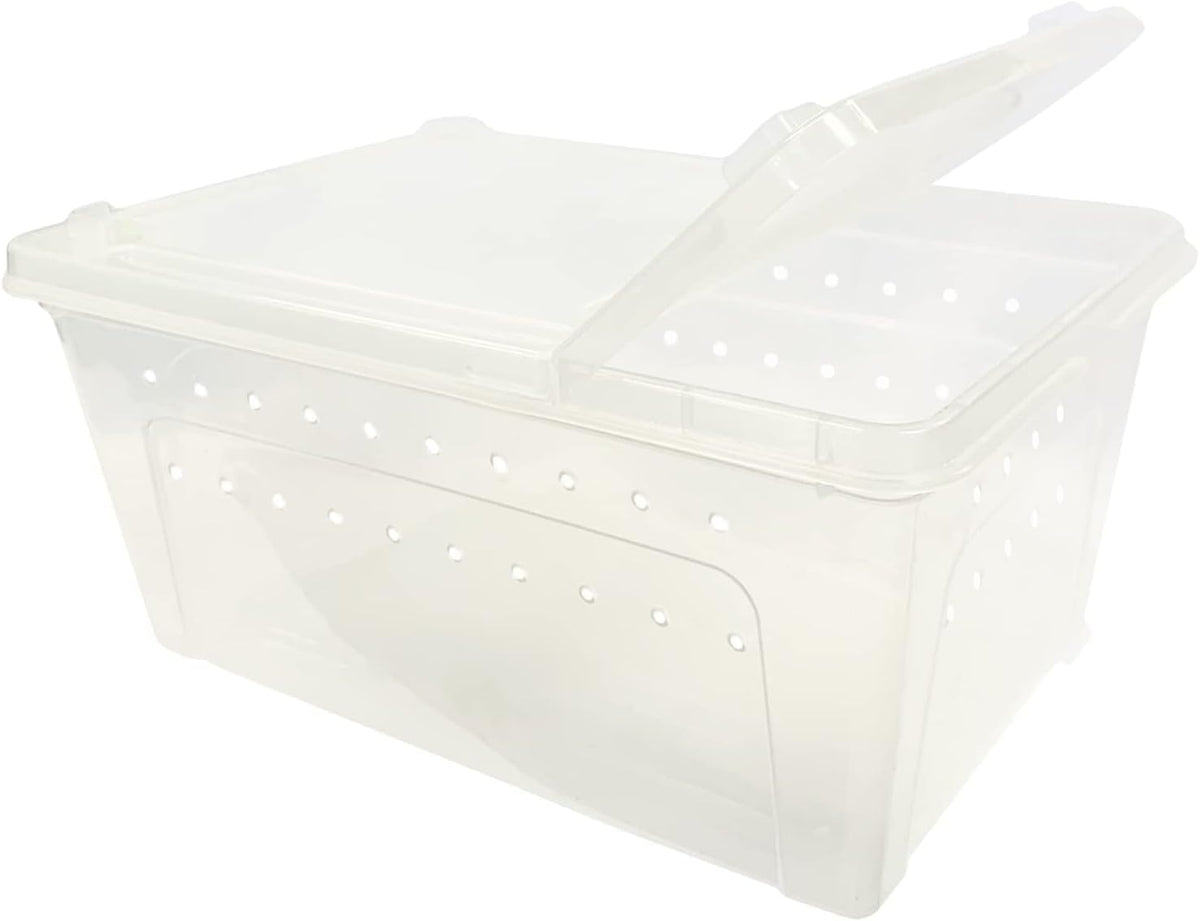 Happy Habitat (Medium - 2 Pack)- Ventilated Enclosure & Breeder Box - for Live Feeder Insects