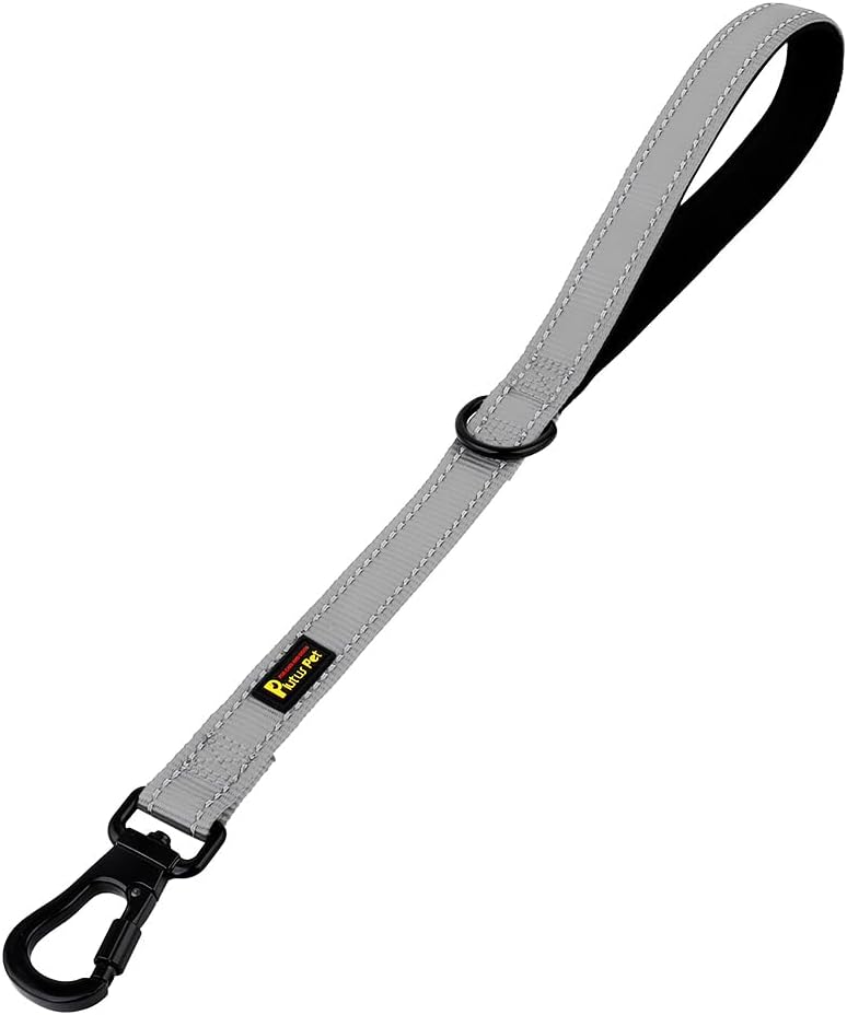 PLUTUS PET Short Training Dog Leash with Padded Handle for Medium Large Dogs,18 Inch Heavy Duty