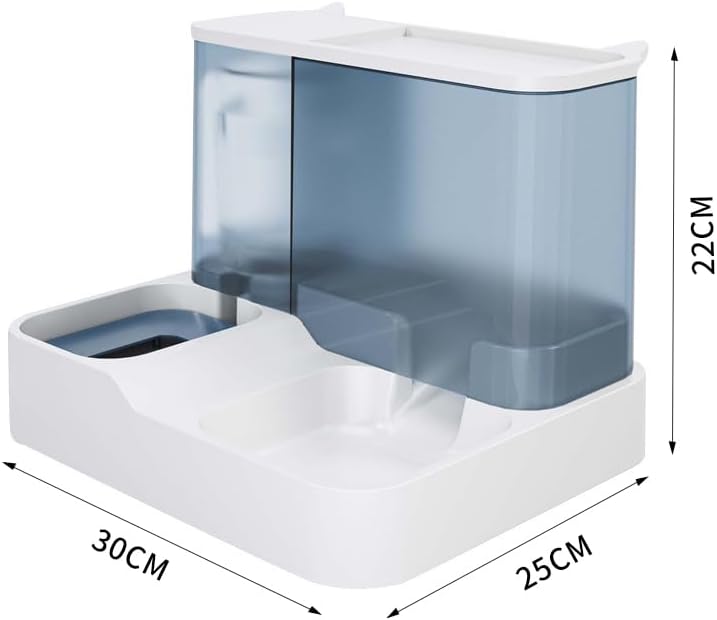 FAMILY'S BACKYARD Cat Bowls for Indoor,Automatic Cat Feeder,Dog Food Dispenser,Fully Enclosed Water