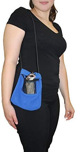Exotic Nutrition Economy Carry Bonding Pouch (Blue) - for Sugar Gliders, Squirrels, Marmosets