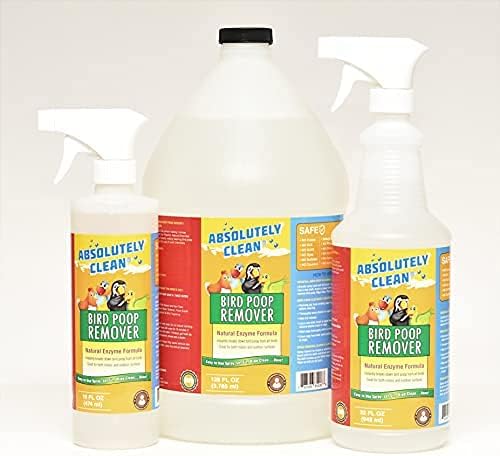 Absolutely Clean Amazing Bird Poop Cleaner Spray - Just Spray/Wipe - Safely & Easily Removes Bird