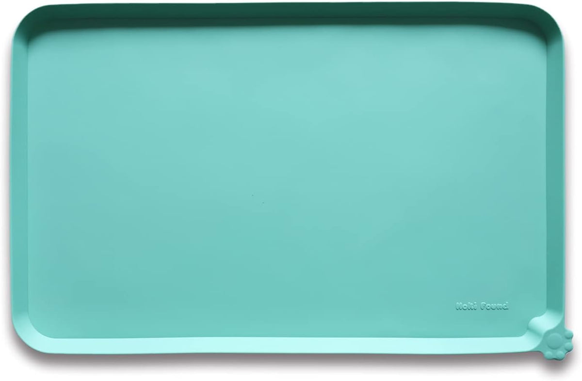 Hoki Found Large Silicone Non Slip Pet Food Mats - Tray for Dogs and Cats - Waterproof Feeding Mats