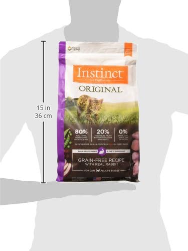 Instinct Original Dry Cat Food, Raw Coated Kibble, High Protein, Grain Free Recipe - Real Rabbit