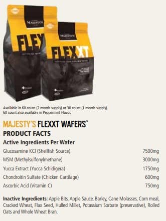 Majesty's Flex XT Wafers - Superior Horse/Equine Joint Support with Increased Supplement Levels