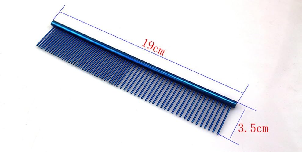 ZoCr Stainless Steel Pet Comb for Dogs Cats, Pet Grooming Comb with Different Spaced Rounded Teeth