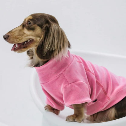 Fitwarm Classic Fleece Dog Sweater, Turtleneck Dog Sweatshirt, Cat Apparel, Pink, Rose, Baby Pink