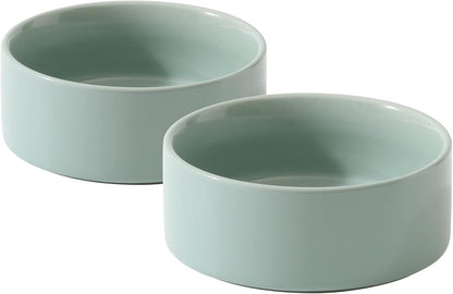 Ceramic Set of 2 Dog Bowls, Food and Water Bowls for Dogs, Puppy, 2pcs Dog Dishes, Pet