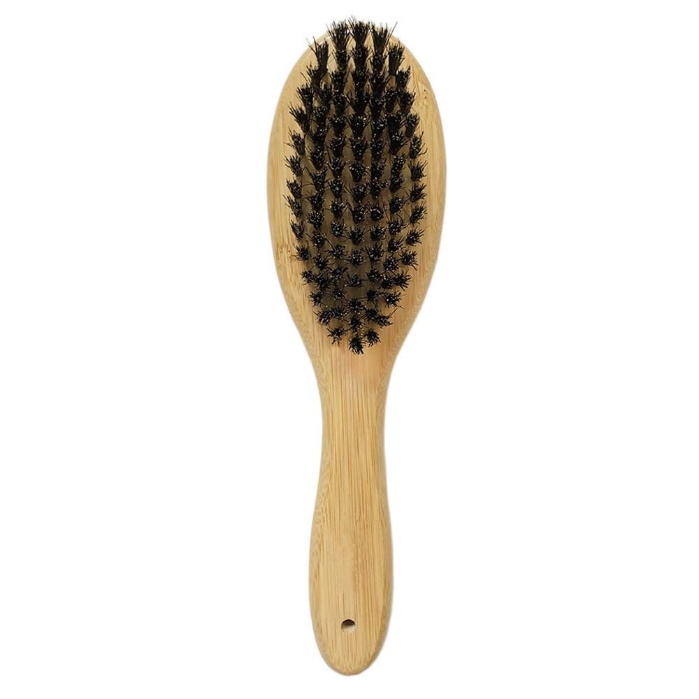 Patina Dog Cat Brush for Shedding, Natural Bamboo Boar Bristles Brush, Pet Grooming Supplies for