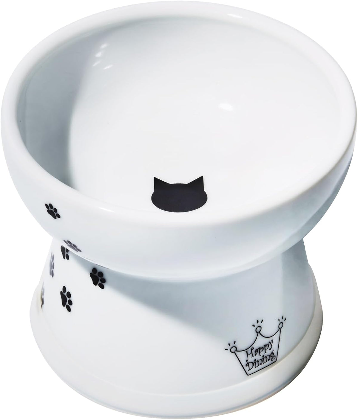 Necoichi Raised Stress Free Cat Food Bowl, Elevated, Backflow Prevention, Dishwasher and Microwave