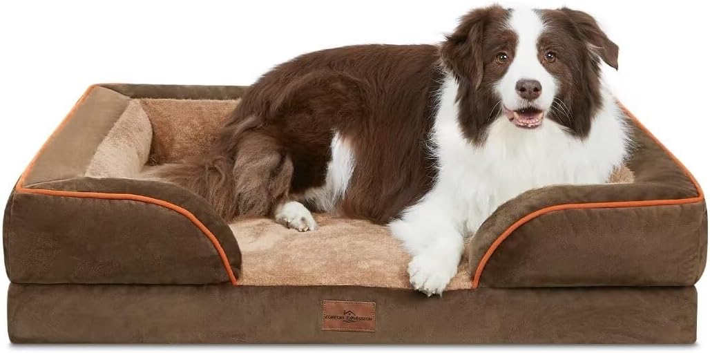Comfort Expression Large Dog Beds Orthopedic Foam, Waterproof Dog Beds Dogs Sofa Bed Comfy Pet Bed