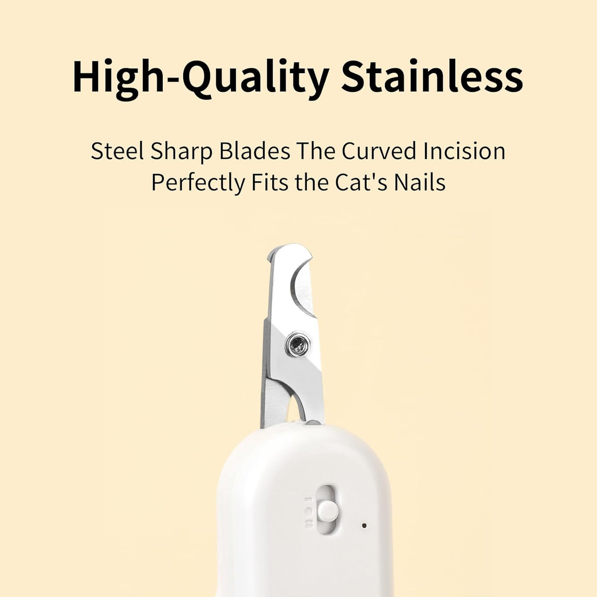 PAKEWAY Pet Nail Clipper with LED & -U-V Light, Cat Claw Trimmer with Ultra Bright LED Light for