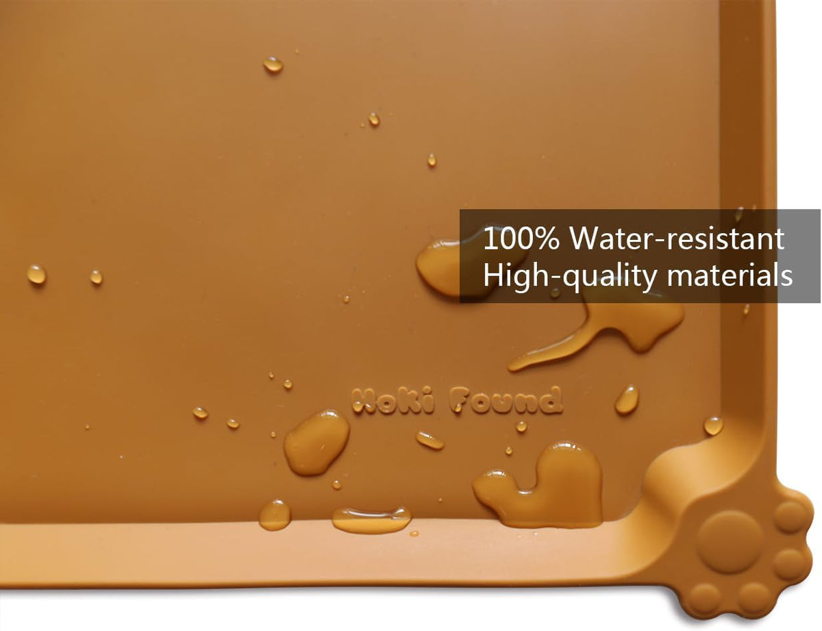 Hoki Found Silicone Pet Food Mats Tray - High-Lips Pet Dog Cat Bowl Mats - Dog Pet Cat Feeding Mat