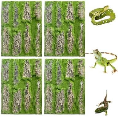 kathson Reptile Terrarium Cork Background,Bearded Dragon Tank Backdrop Wall Decor with Artificial
