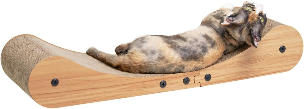 Nekosan Cat Scratcher Cardboard Bed, 27.5" Extra Large Cat Scratch Sofa Bed, Cat Scratcher Lounge