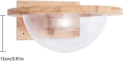 Wooden Cat Hammock, Clear Space Capsule Cat Bed, Wall-Mounted Kitten Walls Shelves Kitty Beds Small