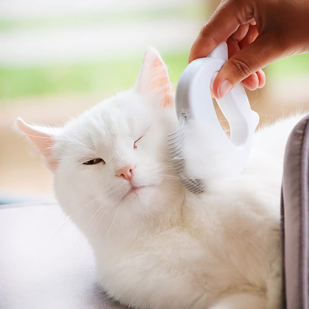 Leo's Paw The Original Pet Hair Removal Massaging Shell Comb Soft Deshedding Brush Grooming and