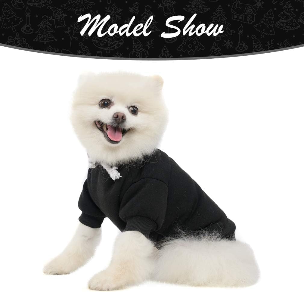 KOOLTAIL Basic Dog Hoodie - Soft and Warm Dog Hoodie Sweater with Leash Hole and Pocket, Dog Winter