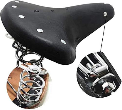 UNISTRENGH English Vintage Bicycle Saddle Touring City Saddle Comfortable Comfort Leather Bicycle