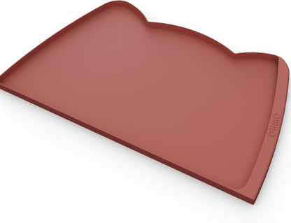OHMO Dog Food Mat(Erythrinus, 24 * 15'') w/Residue Collection Pocket Silicone Pet Feeding Mat for