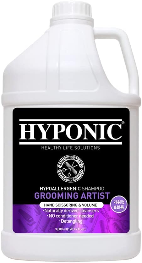 HYPONIC Grooming Artist Shampoo - Hypoallergenic Pet Shampoo for Groomers (Hand Scissoring & Volume