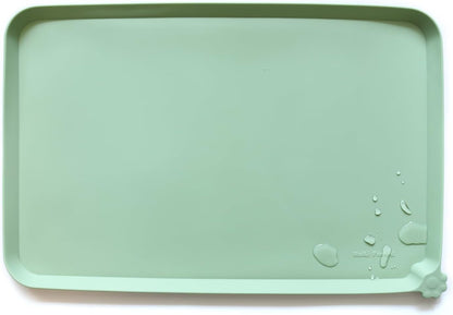 Hoki Found Large Silicone Pet Food Mats Tray - Non Slip Dog Cat Bowl Mats Placemat - Pet Feeding