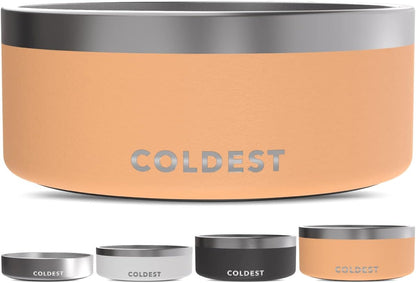 Coldest Dog Bowl - Anti Rust Metal, Non Slip, 3 Layers Insulated Stainless Steel Dog Bowls - Spill