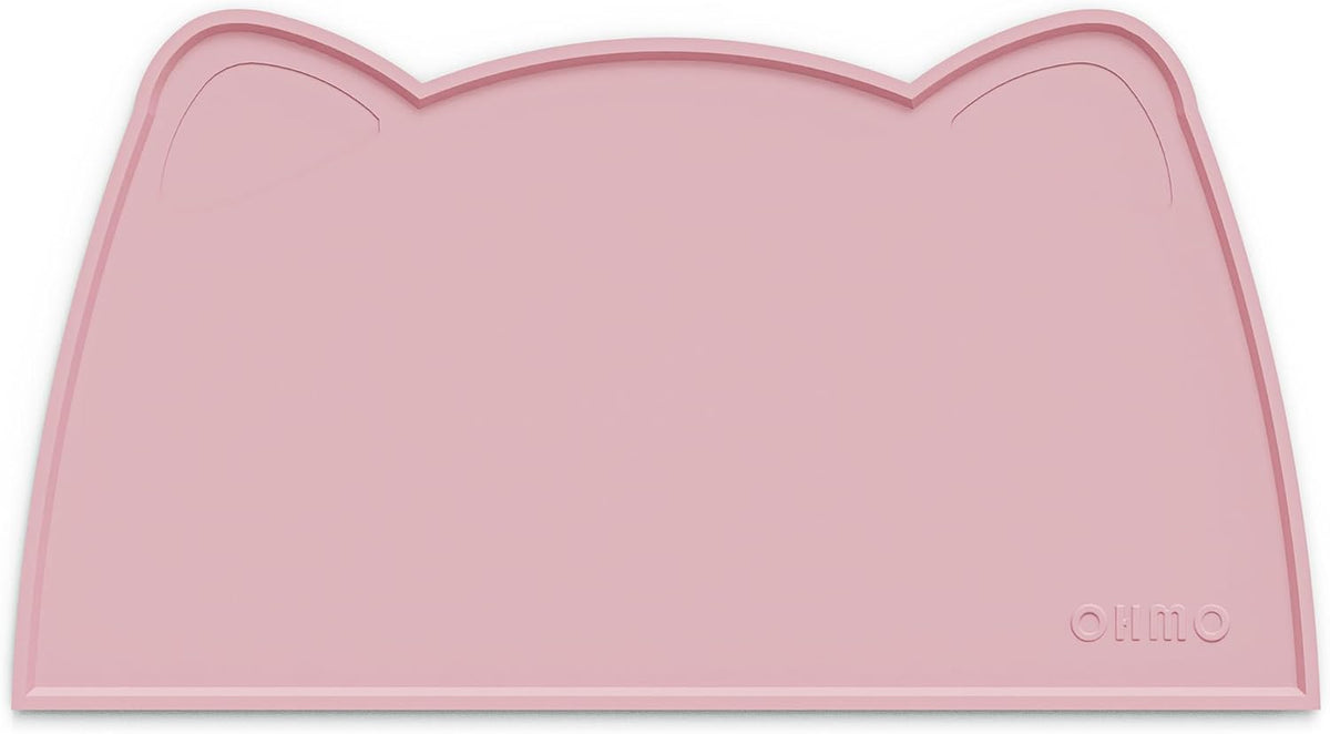 OHMO - Cat Food Mat, Silicone Pet Feeding Mat for Floor Non-Skid Waterproof Dog Water Bowl Tray