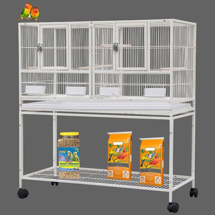 1/2/3-Combo Stacker Center Divided Breeder Breeding Bird Flight Double Rolling Cage for Aviaries