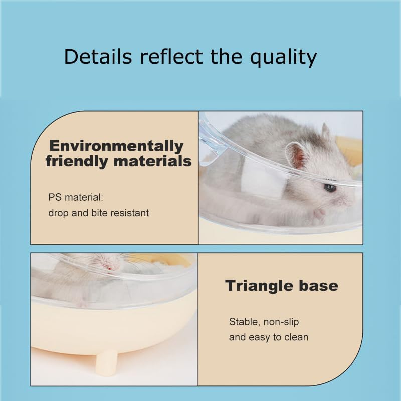 Meow&Woof Hamster Sand Bath Container, Large Sandbox Toilet Gerbil Batheoom, Tiny Chinchilla Dust