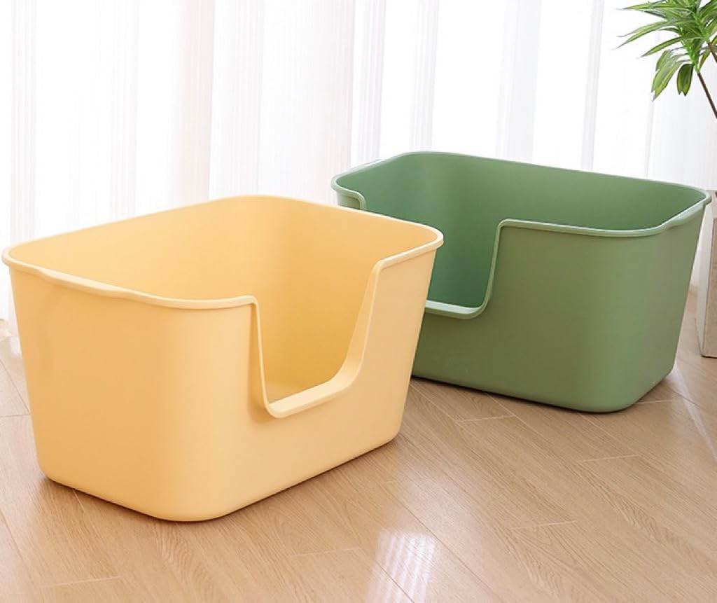 Extra Large Litter Box with High Sides 24.60" Lx16.92 Wx12.99 H,Anti-Splashing Kitty Litter