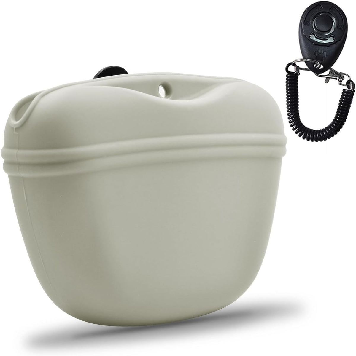 AUDWUD Silicone Dog Treat Pouch,Clip on Portable Training Container,Convenient Magnetic Buckle