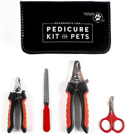 Pet Care Pedicure Kit for Dogs, Cats, Birds and Reptiles - Nail Clippers, File and Scissors Style