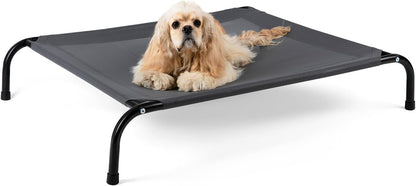 Cooling Elevated Dog Bed with Non-Slip Floor Protectors & Breathable Mesh, Raised Indoor & Outdoor