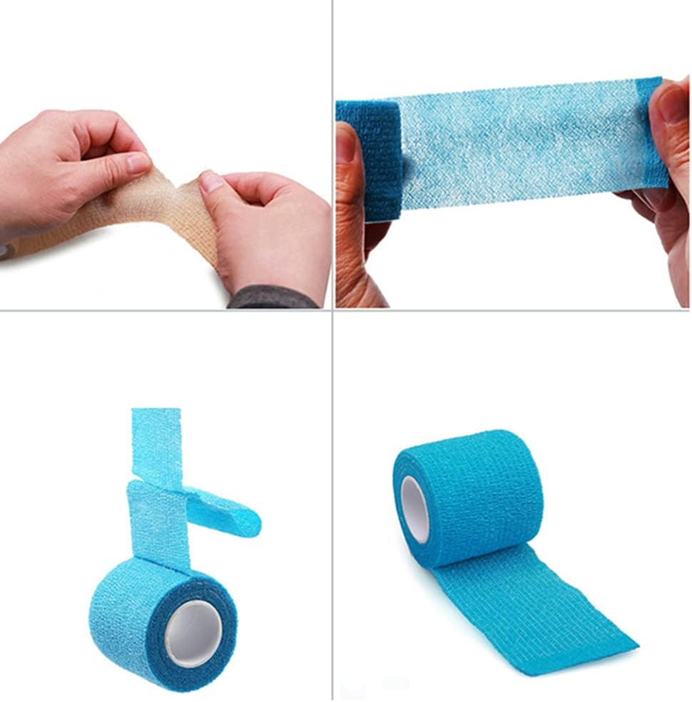 6 Pack 3" x 5 Yards Self Adhesive Bandage Wrap Breathable Cohesive Vet Wrap for Pets, Elastic