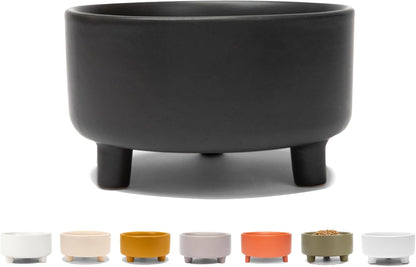 Waggo Uplift Ceramic Dog Bowl for Small Medium and Large Breeds - Heavyweight and Durable Pet Food