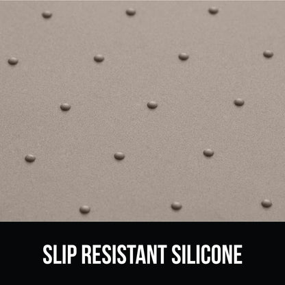 GORILLA GRIP 100% Waterproof Raised Edge BPA Free Silicone Pet Feeding Mat, Dog Cat Food Mats