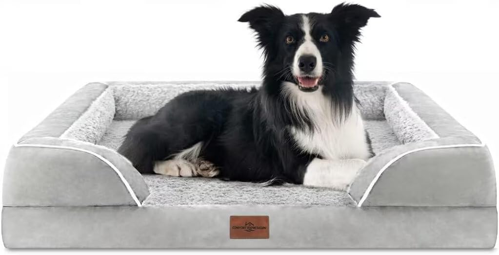 Comfort Expression Large Dog Beds Orthopedic Foam, Waterproof Dog Beds for Dogs Sofa Comfy Pet Bed