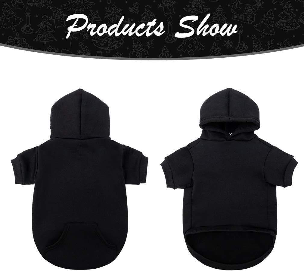 KOOLTAIL Basic Dog Hoodie - Soft and Warm Dog Hoodie Sweater with Leash Hole and Pocket, Dog Winter