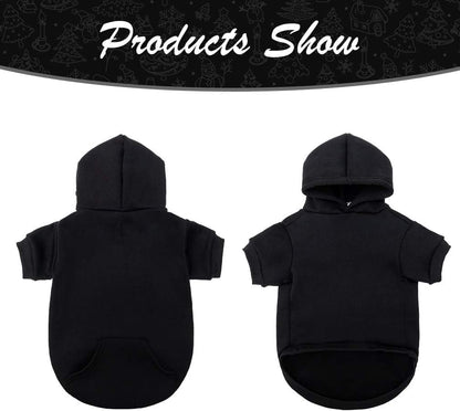 KOOLTAIL Basic Dog Hoodie - Soft and Warm Dog Hoodie Sweater with Leash Hole and Pocket, Dog Winter