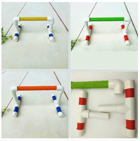 Hypeety Small Bird Parrot Stand Perch Table Top Stand Playground Grind Perch Swing Training