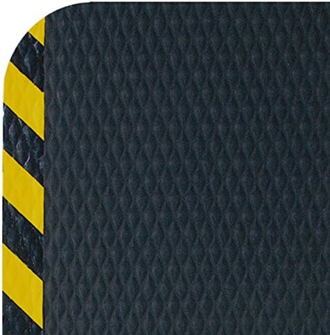 American Floor Mats Hog Heaven 5/8 inch Black & Yellow Border 5' x 6' Nitrile Backed Anti-Fatigue