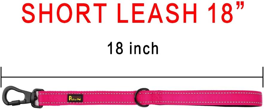 PLUTUS PET Short Training Dog Leash with Padded Handle for Medium Large Big Dogs,18 Inch Heavy Duty