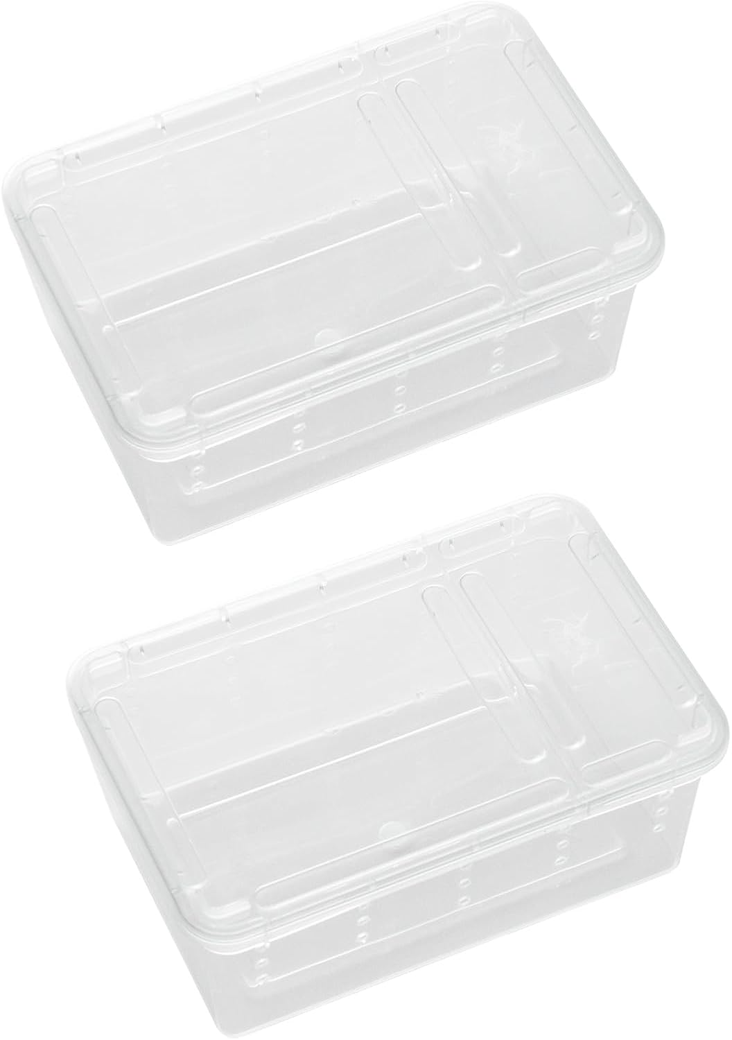 OMEM Portable Reptile Terrarium Habitat for Mini Pet Houses Breathable Holes Stackable Container