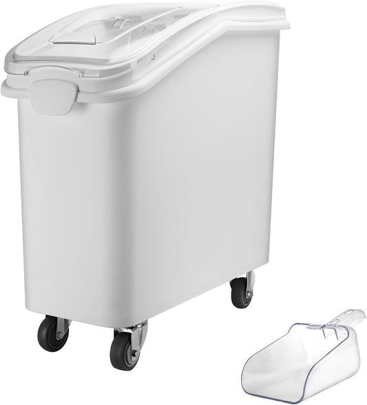 Ingredient Storage Bin,21 Gallon Dispenser Bin with Scoop for Dry Food, Sugar, Baking