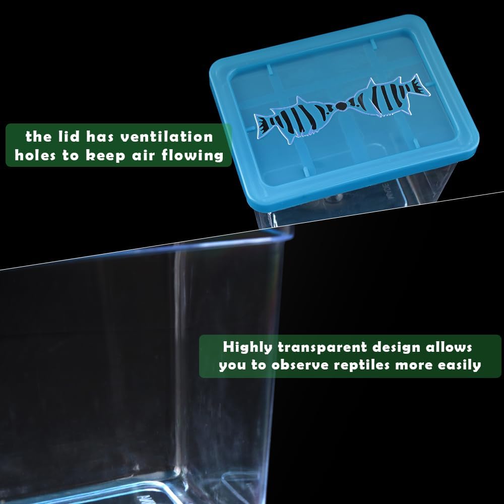 48 Pack Small Plastic Reptile Carrier Tarantula Enclosure Breeding Box Hatching Container for