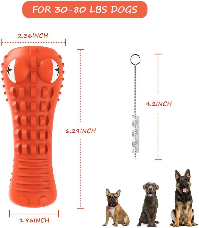 Dog Toys for Aggressive Chewers Large Medium Breed, Indestructible Dog Toothbrush Chew Toys