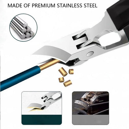 Angled Nail Clippers Black Eagle Beak Oblique Slanted Curved Thick Professional Nail Clippers for