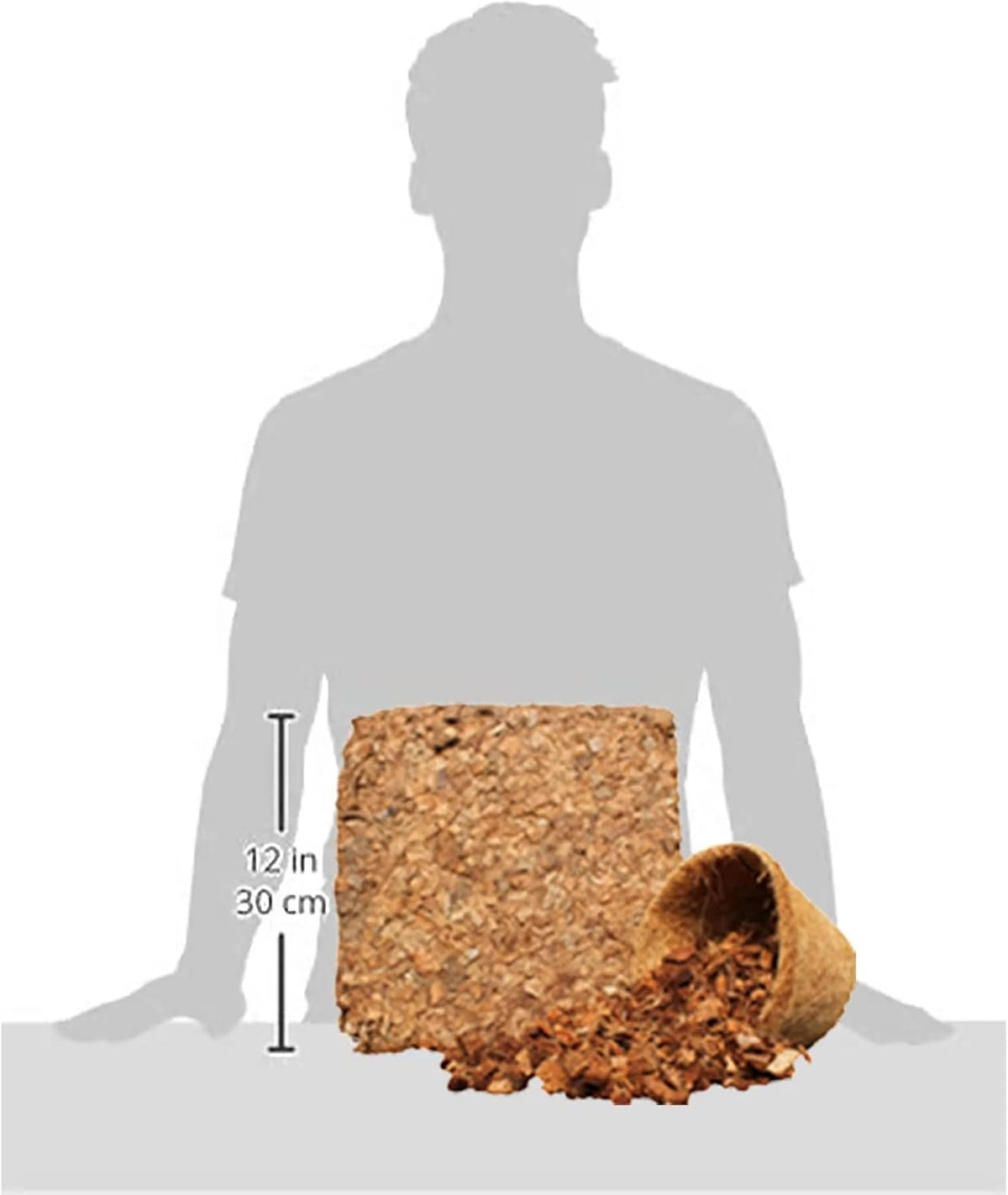 Organic Coco Chips for Plants (10lbs) - Coco Coir Chips - Coconut Husk Chips for Potting Soil